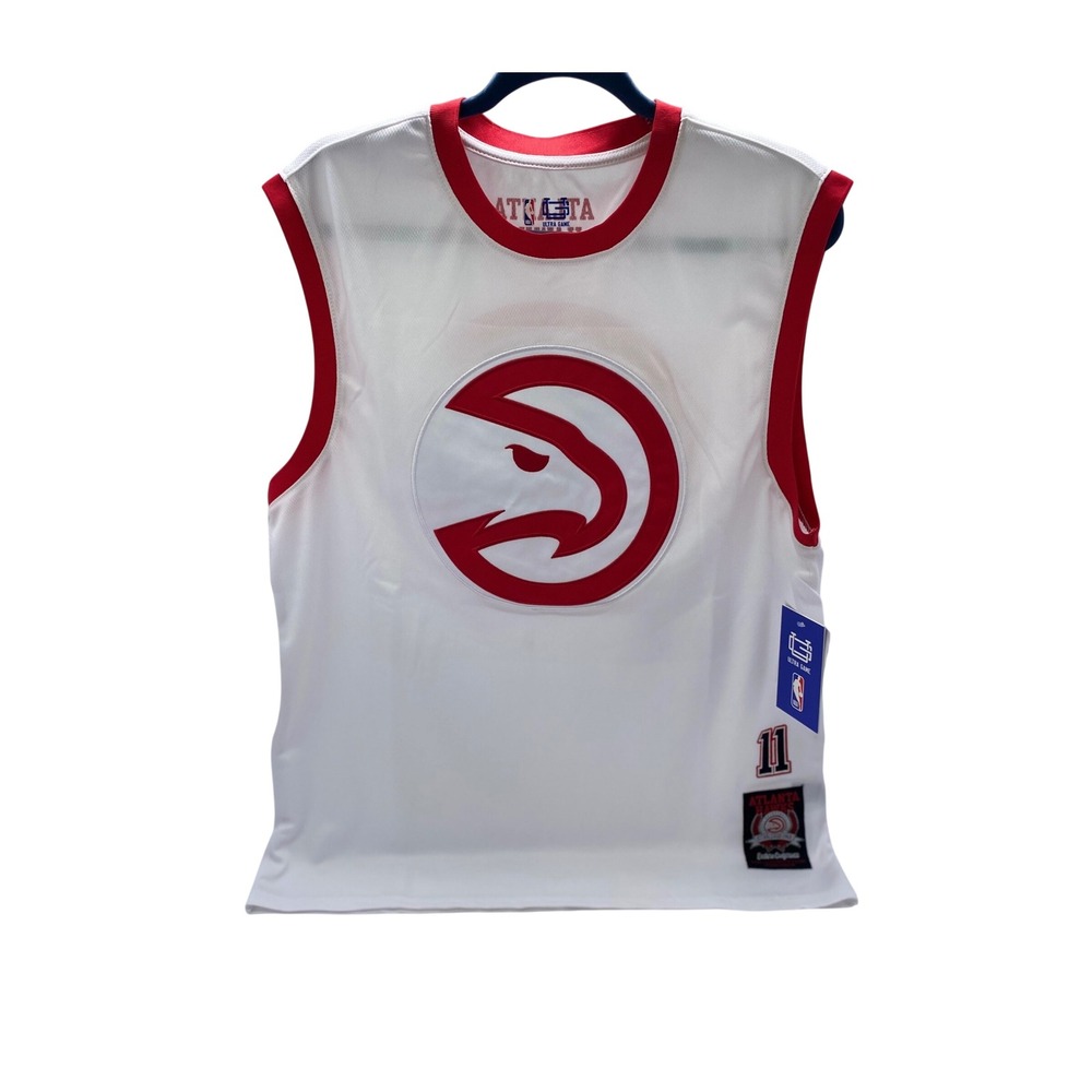 Ultra Game NBA Atlanta Hawks Trae Young 11 Jersey Mens Large White Mesh